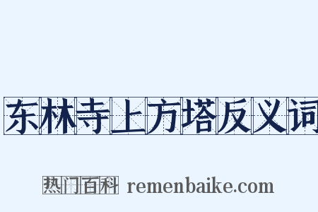 东林寺上方塔反义词是什么意思的图片